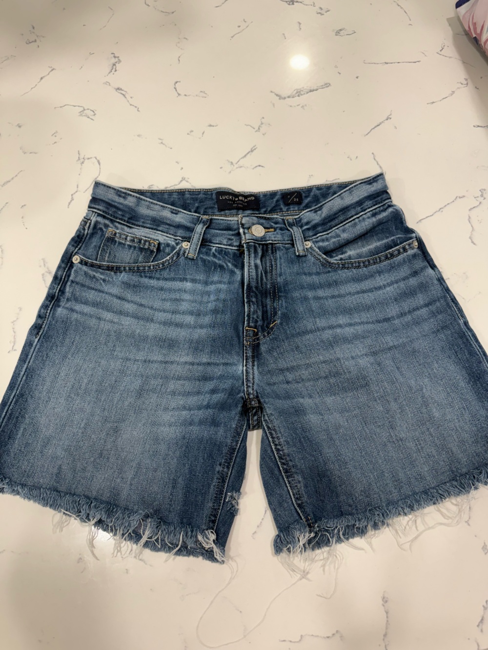 Lucky Brand Mid Blue Denim Jean Shorts
